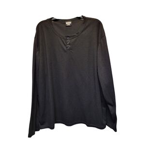 Hype Mens Black Long Sleeve Tee Relaxed Fit - Size 2XL